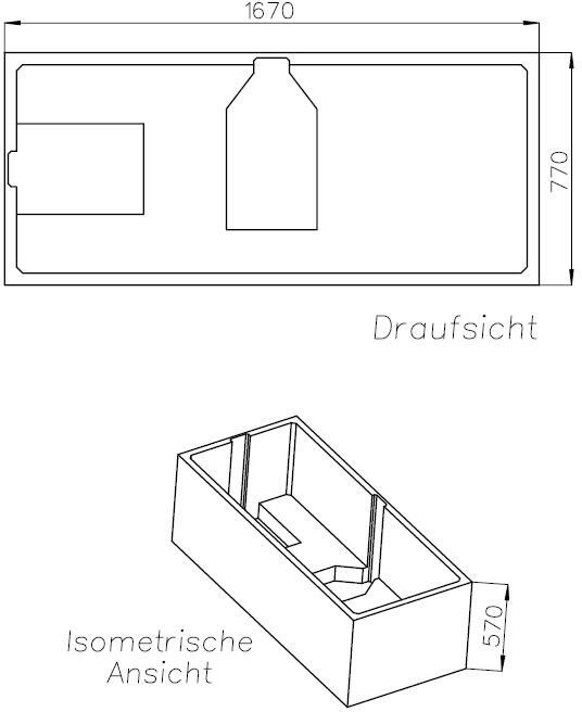Neuesbad Wannenträger für Bette Duett 170x80 SW11064