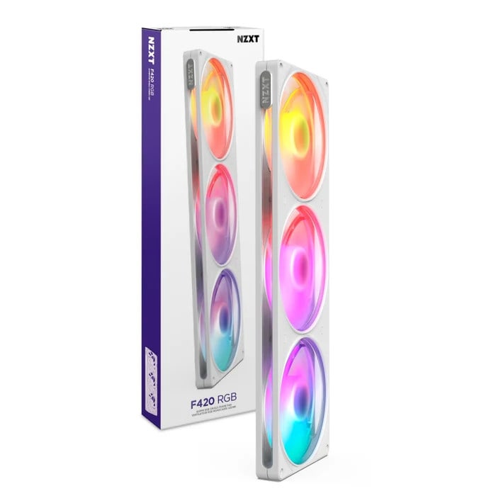 NZXT F420 RGB Gehäuselüfter 420mm Weiß RF-R242U-WF