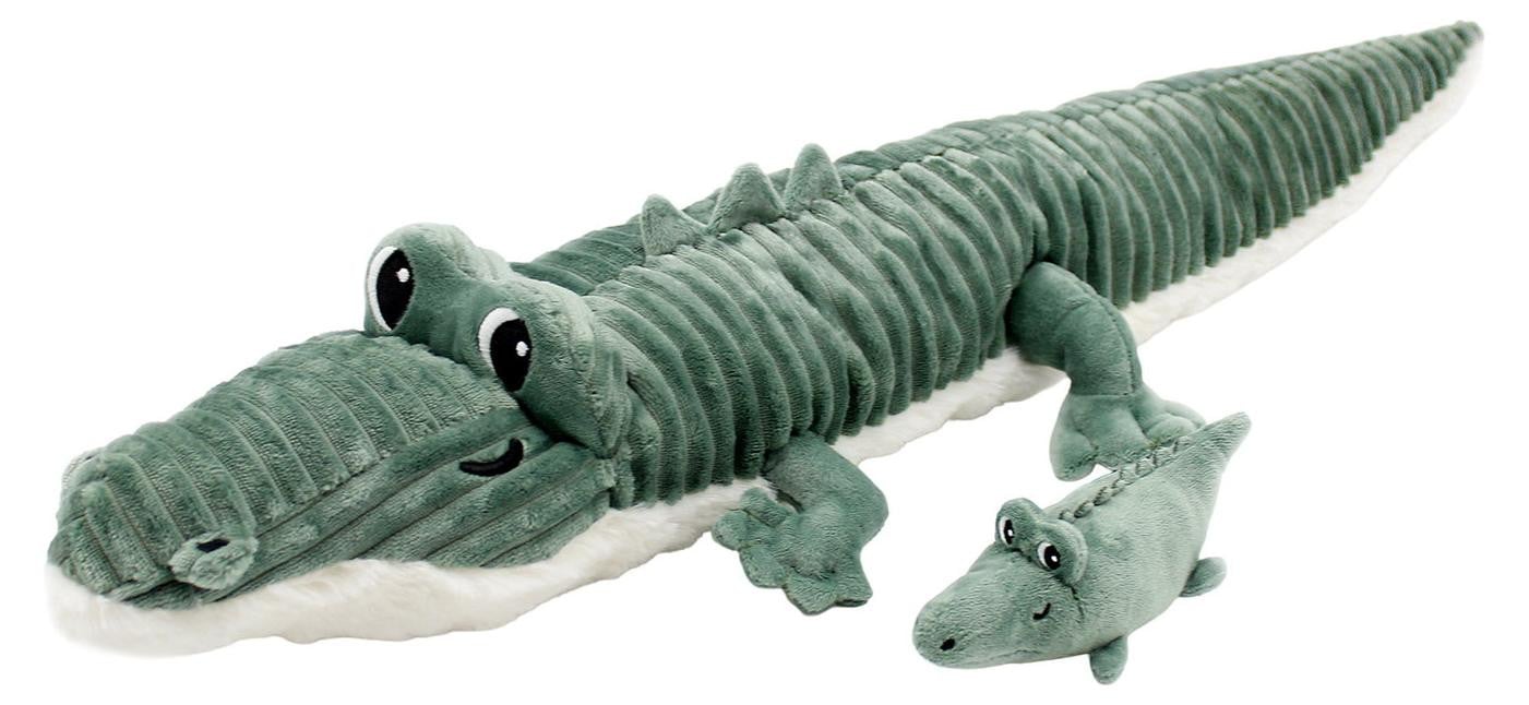 Les Déglingos knuffel Croquetou de krokodil - Groen