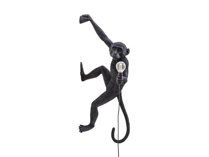 LED Design Wandlampe „The Monkey Lamp Hanging“ Schwarz Seletti