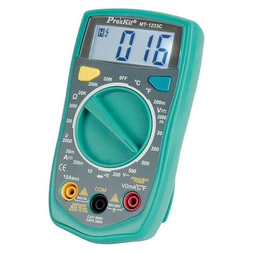 Pro'sKit Digitales Multimeter für Temperaturtests (CAT II 300V, CAT II 600V, Hand-Multimeter) (32632859)