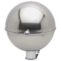PROREGAL Klassischer Kugelascher mit Kippensieb | Wandbefestigung | HxBxT 97x26x26cm | Edelstahl | Ascher Aschenbecher