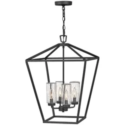 Pendelleuchte Pendellampe Hängelampe Wohnzimmerlampe Metall schwarz L 43,2 cm