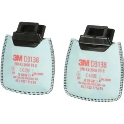 3M 2x Rundpartikelfilter D3138 EN143:2000/A1:2006 P3R - 7100197270
