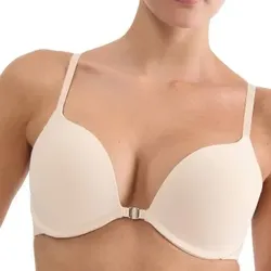 Triumph BH Pure Micro Push Up Bra With Front Closure Beige A 80 Damen