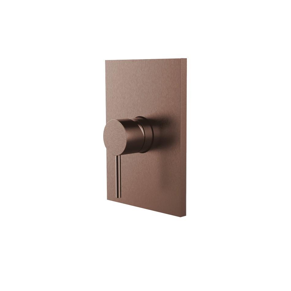 Herzbach design ix pvd Unterputz Brausebatterie plus blende eckig, Copper Steel, 21.130555.2.39 21.130555.2.39