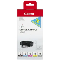 Canon Original PGI-9 Druckerpatronen 5er-Multipack - PBK/C/M/Y/GY