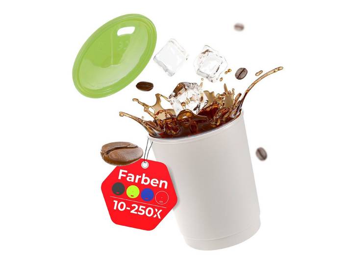 achilles Mehrwegbecher Kaffeebecher, Mehrwegbecher, Trinkbecher, LFGB geprüft, 330 ml, Kunststoff, (100-tlg)