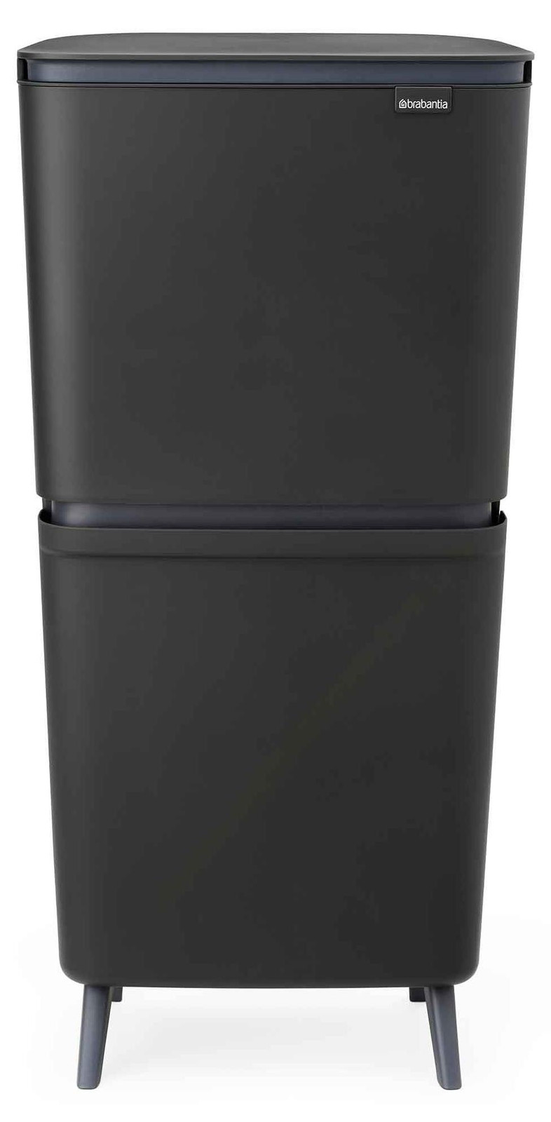 Brabantia SortUp Hi Afvalbak voor afvalscheiding, donkergrijs, 25+10+10 liter