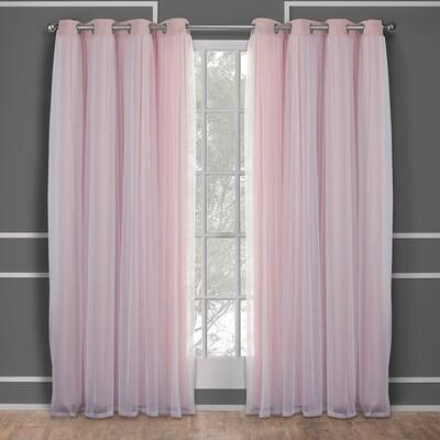 ATI Home Catarina Layered Curtain Panel Pair with grommet top