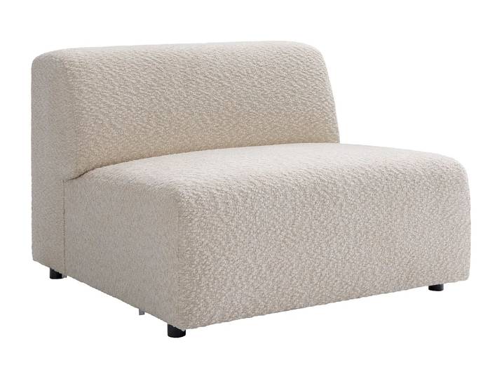 Fauteuil en tissu chenille beige TORISO