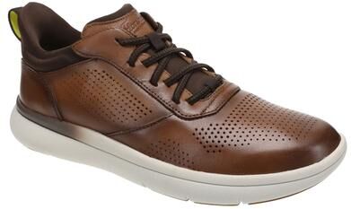 Florsheim Fleet Perf Toe Elasti Lace Sneaker - Mens 8.5 Brown Oxford W