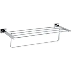 Brillantbad BASA Handtuchablage Messing Chrom 585x140x210 mm für Bad & WC >> zum Bohren
