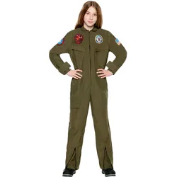 Underwraps US Navy Top Gun Kampfpilot Kostüm für Kinder (122, 128, 134)