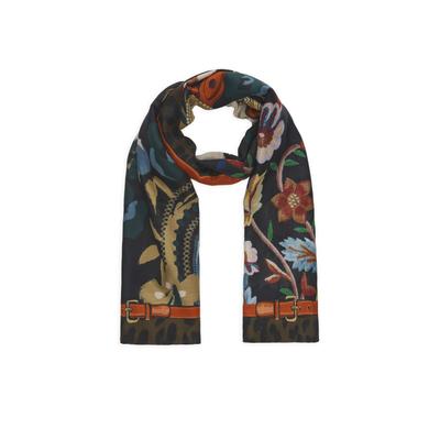 Modetuch CODELLO "Codello Schal", Damen, blau, Obermaterial: 100% Viskose CV., geblümt, Modetücher, mit floralem Herbst-Print