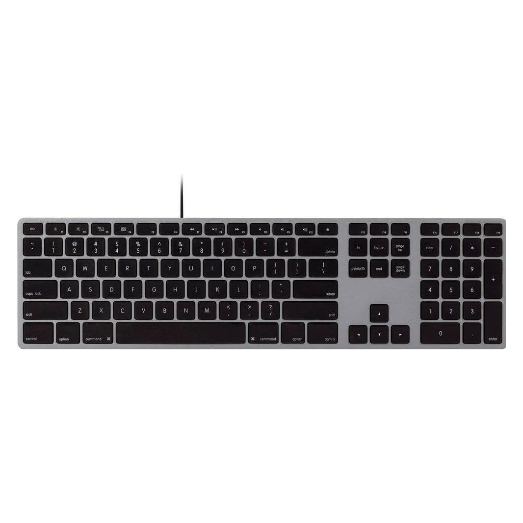Matias Wired USB-C Keyboard for Mac - Space Gray - U.S. Version USB Tast (US, Kabelgebunden) (FK316CB)