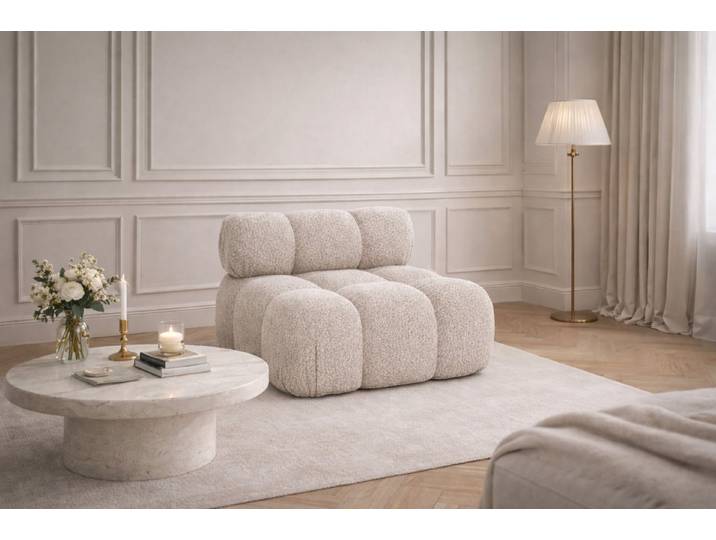 Kaiser Möbel Sofa-Mittelelement modulares System, Stoff Abriamo,SELIA (Einzelelement, Einzelelement des modularen Sofasystems), modulares System, Stoff Abriamo, HR-Schaum, Wellenfederung