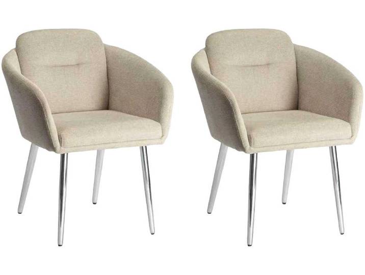 LeGer Home by Lena Gercke Esszimmerstuhl Fleur (Set, 2 St), Strukturstoff, ergonomisches Design, gesteppte Rückenlehne