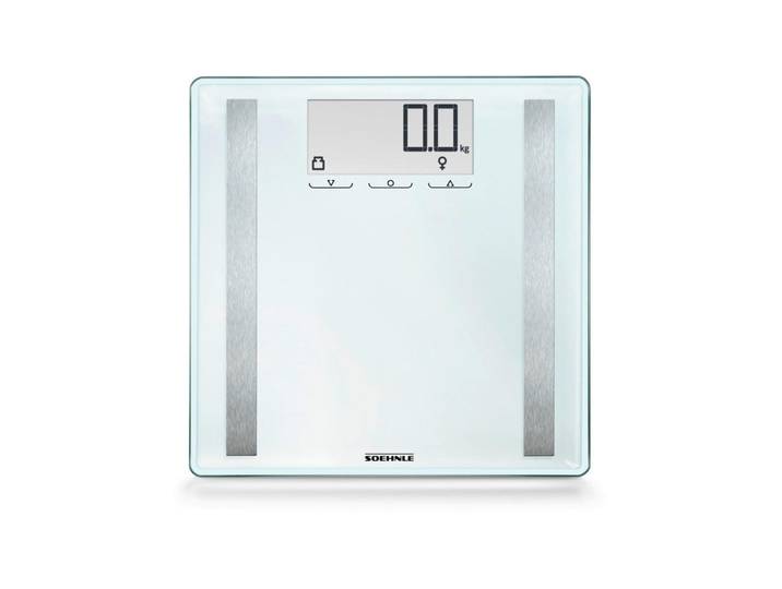 Soehnle Personenwaage, Weiß, Glas, 32x2.1x32 cm, LCD-Display, automatisches Ein-/Ausschalten, hohe Tragkraft, Freizeit & Co, Wellness & Gesundheit, Gesundheit