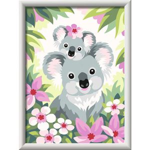 Ravensburger 288984 Malen-nach-Zahlen CreArt, ab 9 Jahre, Süße Koalas, mit Rahmen, 18 x 24 cm