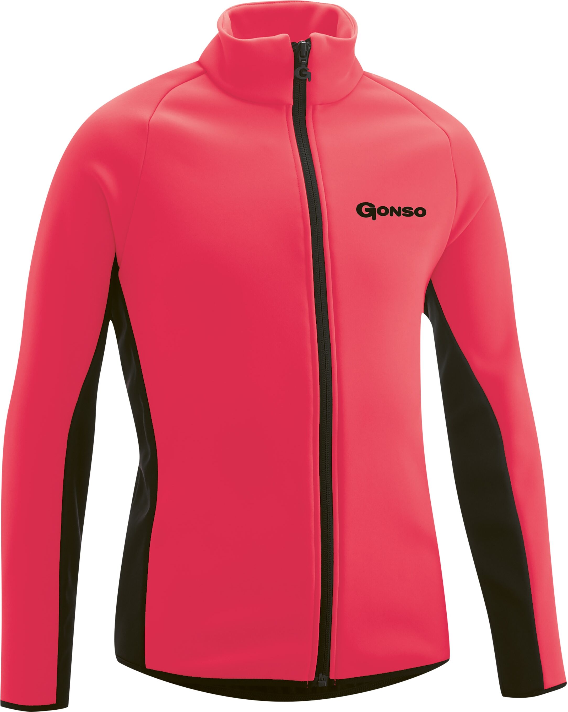 Fahrradjacke GONSO "Moritz", Mädchen, Gr. 140, pink (neonpink), 100% Polyester, Jacken Fahrradjacke, Wasserabweisend, hohe Wärmeisolation, strapazierfähig neonpink 140