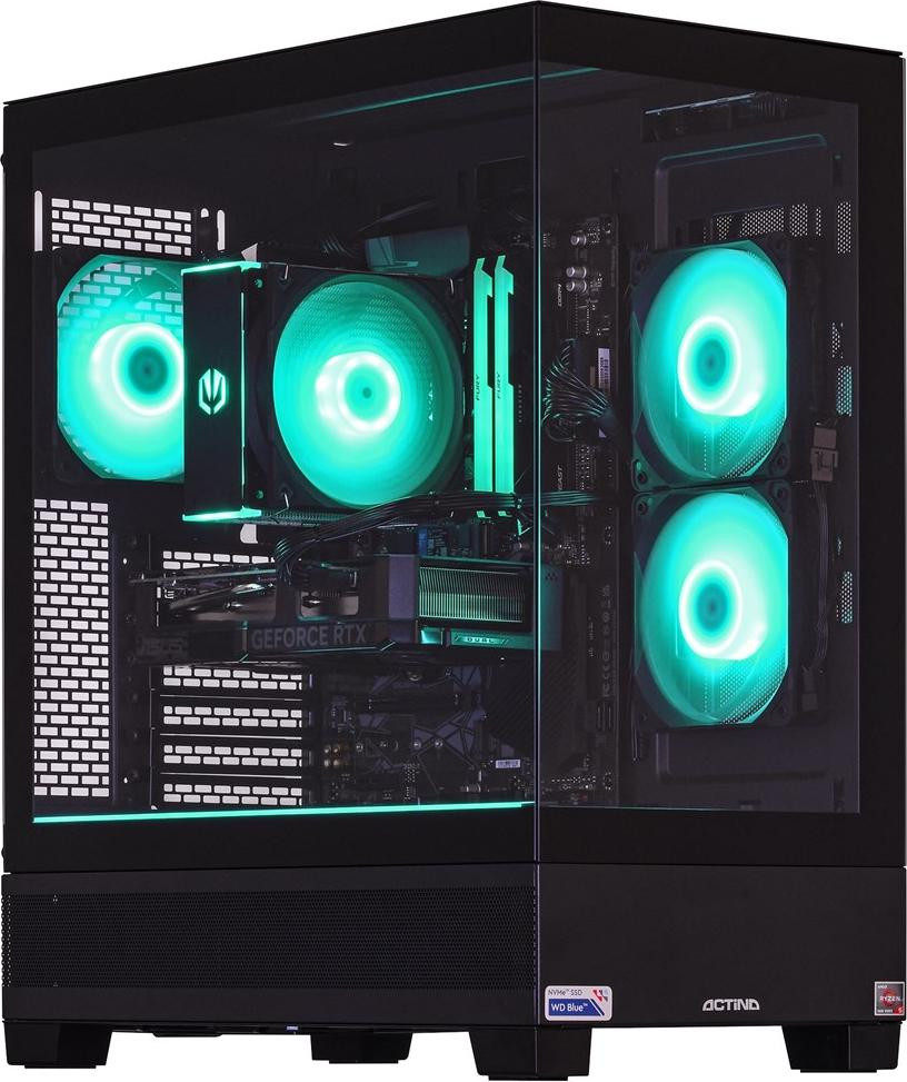 ACN Actina 5901443421085 Desktop PC met AMD Ryzen 5 5600X, 3,7 GHz, 32 GB DDR4-SDRAM en 1 TB opslag