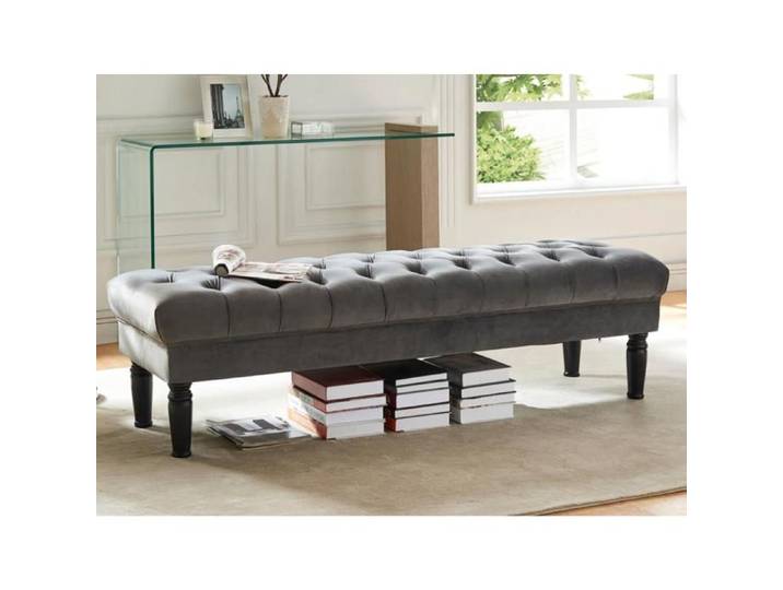 Banc RINALDO - Velours gris