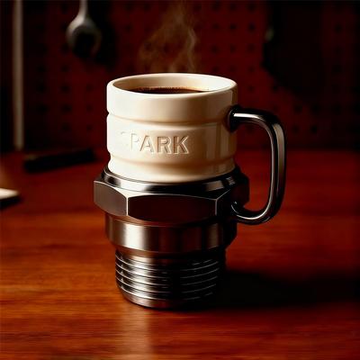 Multicon Wholesale Hub Unique Spark Plug Coffee Mug, Resin Car Enthusiast Cup, Gift For Mechanics Unique Spark Plug Coffee Mug, Resin Car Enthusiast Cup, Gift For Mechanics