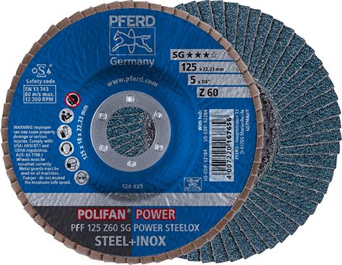 PFERD POLIFAN-Fächerschleifscheibe Z SG POWER STEELOX