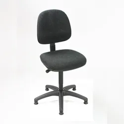 PROREGAL Arbeitsstuhl Arlington, großer Rückenlehne, Sitzhöhe 45-64cm, Polstersitze, Kunststoff-Fußkreuz, Gleiter
