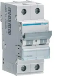 Hager MCN204 Leitungsschutzschalter 2 polig 6kA C-Charakteristik 4A 2 Module