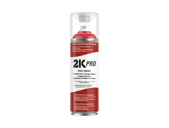 2K Pro Farbsprühdose 400ml Ral3000 Feuerrot