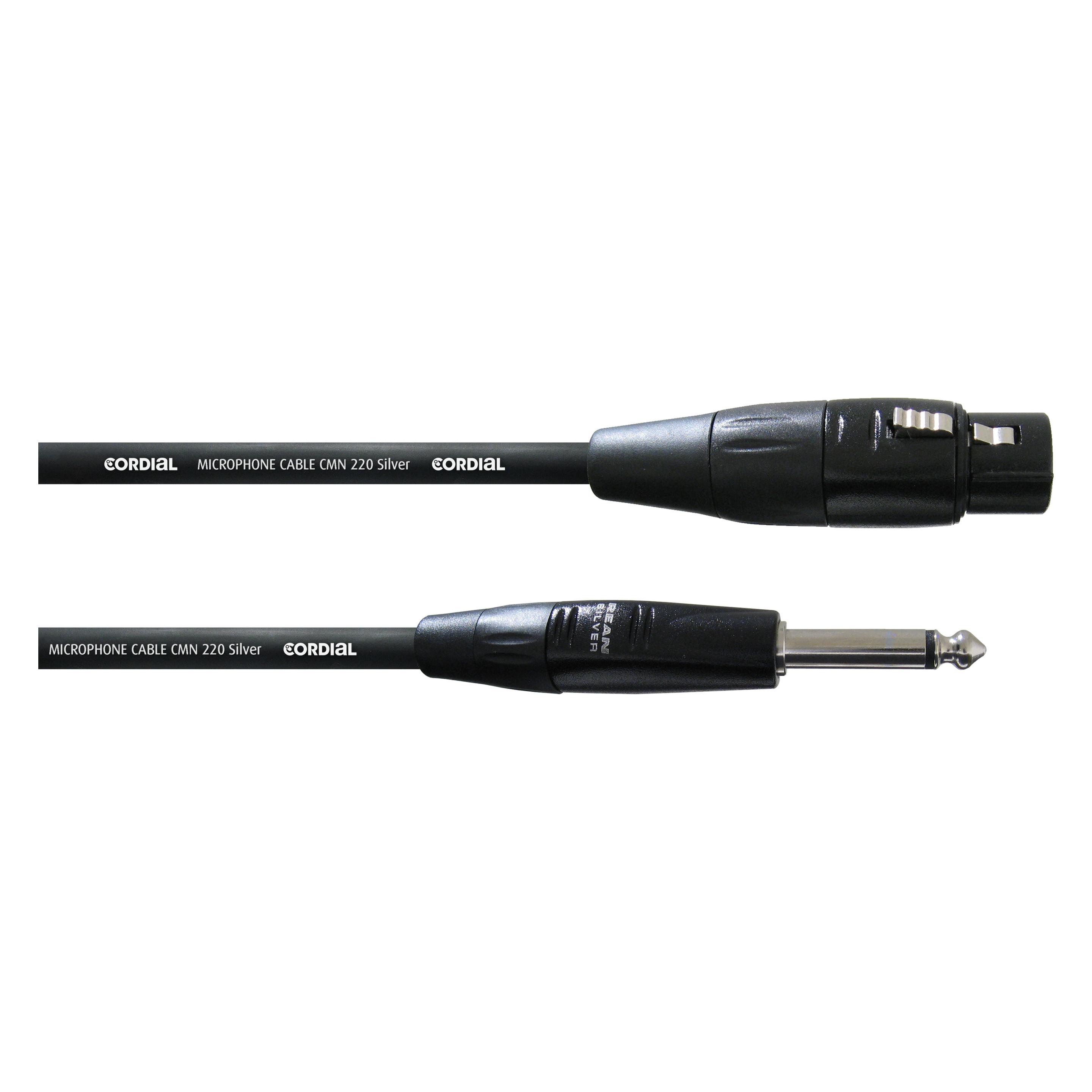 Cordial CIM 10 FP - Mikrofonkabel SilverLine (10 m, 6.3mm Klinkenkabel, XLR Kabel) (CIM 10 FP)