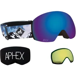 APHEX STYX THE ONE EDITION Magnet Schneebrille 2027 mountain strap/revo blue + Zusatzglas yellow