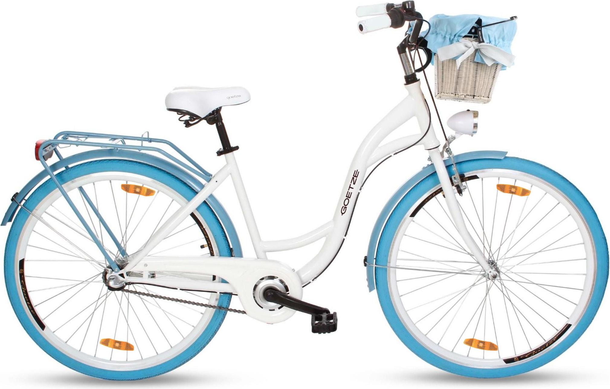 Goetze Style 28", Stadtrad, Erwachsene, Weiblich, Senkrecht, 45,7 cm (18"), Hellblau, Weiß