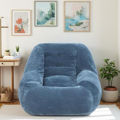 ZWYO HOSIMU Fabric Beanbag Sofa Chair with Faux Fur and No Assembly Required