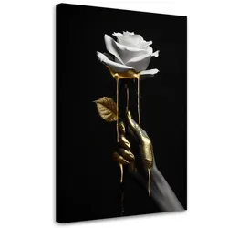 LEINWANDBILD Rose in Gold 80x120cm
