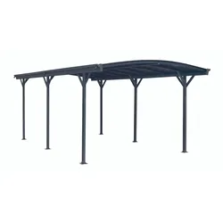 Design Carport London Aluminium Doppelstegplatten Beschichtung gegen UV-Strahlung Grau