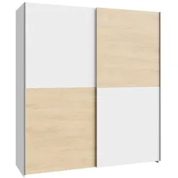 FORTE Schwebetürenschrank Schach&Matt 170 x 190 cm Dekor Weiß