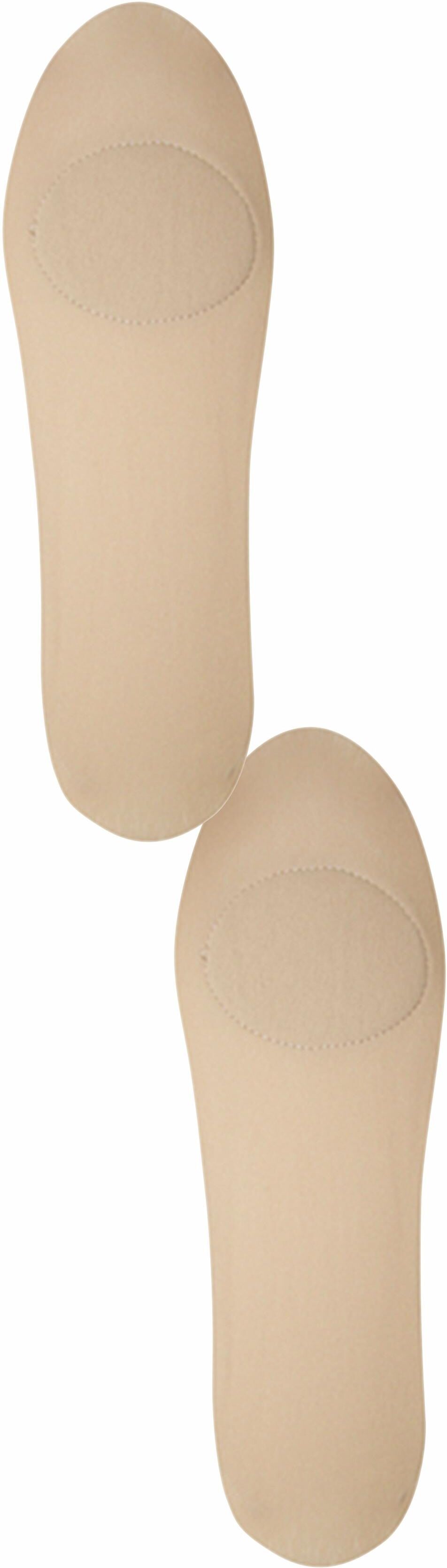 Füsslinge VIVANCE "Ultra Low Cut Füsslinge Unsichtbare Socken mit Pad für High Heels", Damen, Gr. 39-42, beige (natur), Polyamid, unifarben, elastisch, Socken Füsslinge, mit Ballenpolster für Loafer, Ballerina natur 39-42