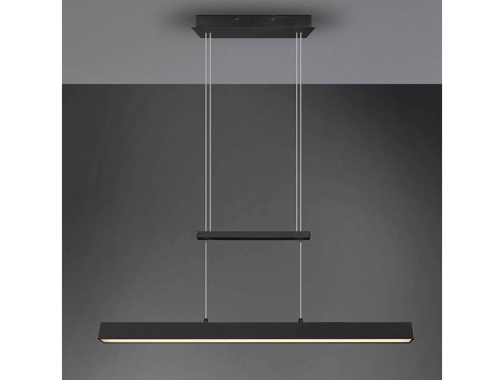 LED-Pendelleuchte Paros 90 x 150 x 11cm Schwarz/Schwarz Material: Metall Metallart: Eisen Oberfläche Metall: Lackiert Nicht austauschbare LEDs