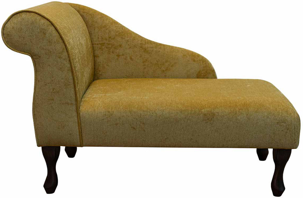 Beaumont Upholstered Chaise Lounge Corn Yellow 69cm H X 51cm W X 104cm L