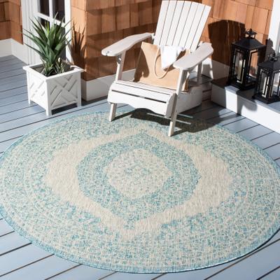 SAFAVIEH Courtyard Hedy Medallion Indoor/ Outdoor Waterproof Patio Backyard Rug