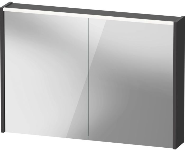 Duravit D-Code Spiegelschrank Verspiegelt DC7107049491000 1000x700x148, Graphit Matt, Steckdose E, LED Beleuchtung