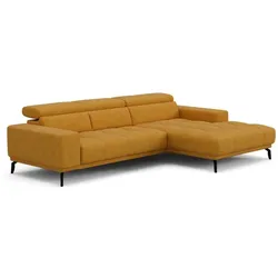 COTTA Ecksofa mit Funktion Jamba Stoff Gelb Mustard