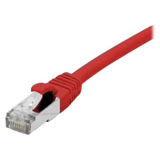 Exertis Connect Patchkabel S/FTP, PiMF, Cat6A, rot, 1,0 m Kategorie: Cat.6A Class EA (2x RJ45), Rohmaterial: KabelCa (S/FTP, CAT7, 1 m) (858633)