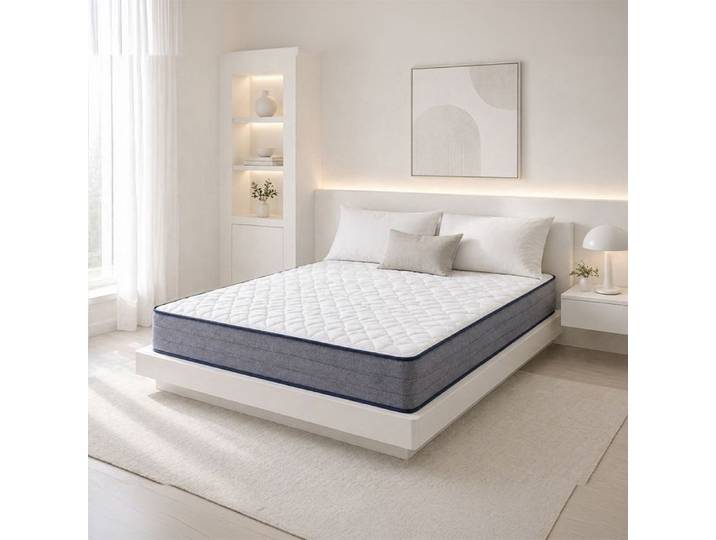 Matelas Luma réversible 140x190x20 cm en mousse à mémoire de forme haute densité durable technologie multicouches-VISIODIRECT-