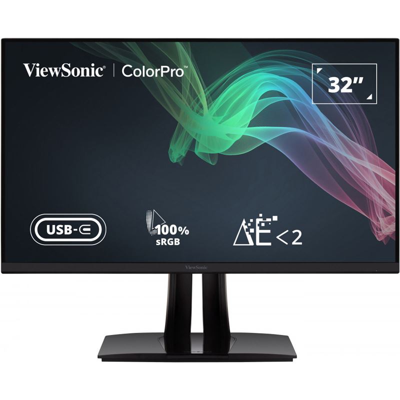 31,5" (80,01cm) ViewSonic ColorPro VP3256-4K schwarz 3840x2160 1x DisplayPort 1.2 / 1x USB-C mit Displayport / 2xHDMI 2.0