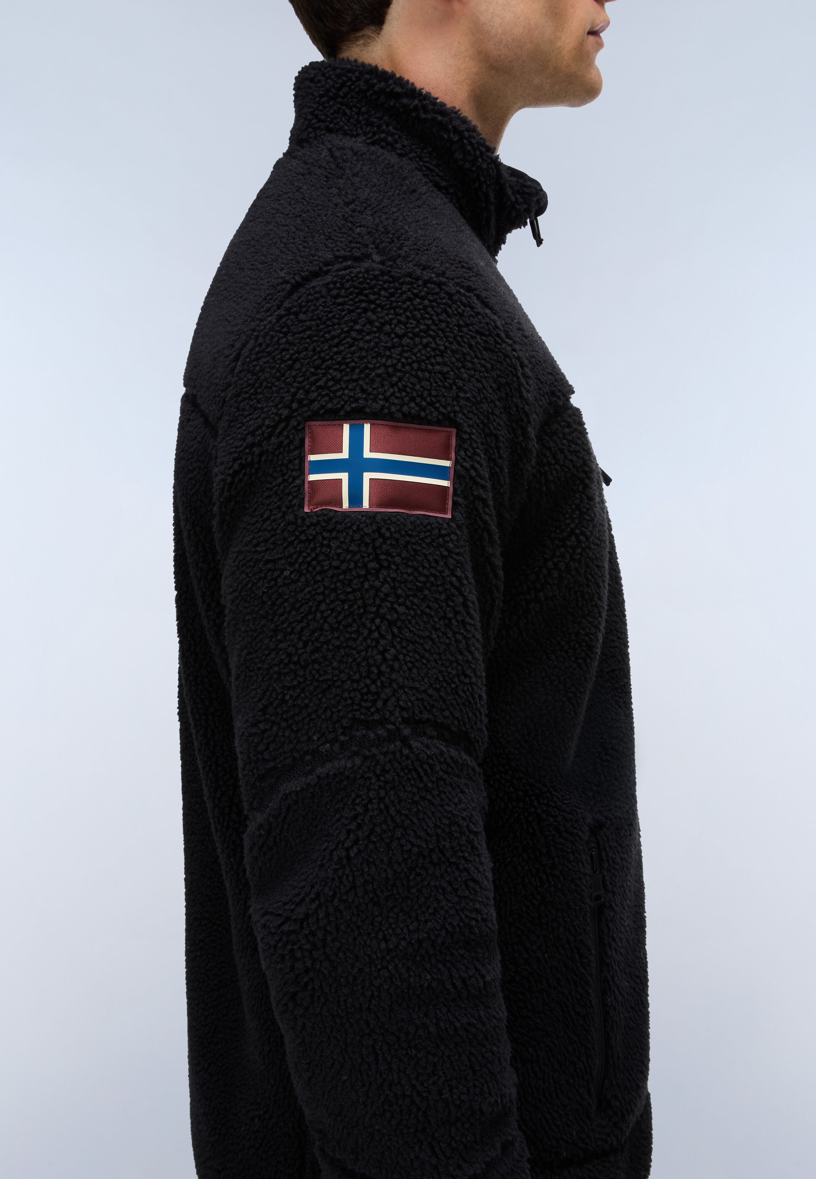 Fleecejacke NAPAPIJRI "YUPIK FZ 5 BLACK BEAUTY", Herren, Gr. S, schwarz beauty, Obermaterial: 100% Polyester, Jacken Fleecejacke, mit sportlichem Stil, als flexible Zwischenschicht, leichtes Material schwarz beauty S