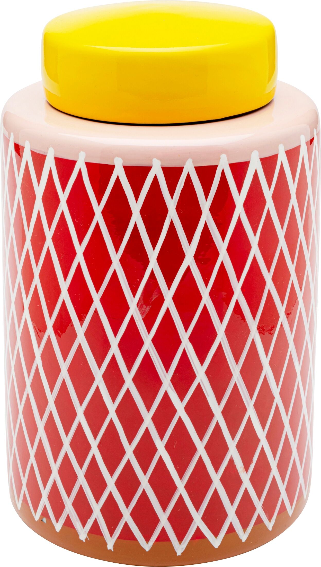 Dose KARE DESIGN "Dekodose Festa", rot, H:26cm Ø:16cm, Porzellan, Aufbewahrungsboxen, Dose, ideal für Schmuck, Schlüssel, Kleingeld, Haargummis u.a. Kleinteile